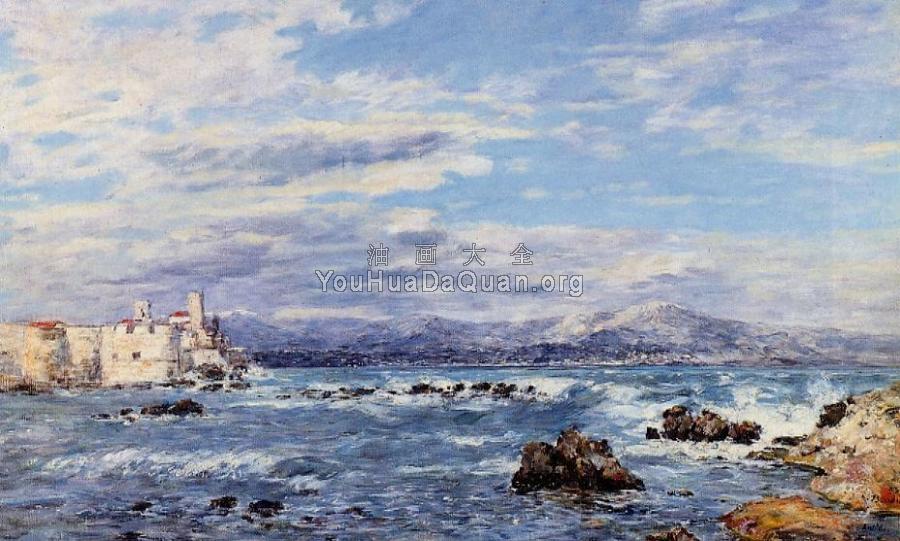 A Gusty Northwest Wind at Antibes - 尤金·布丹